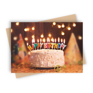 Video Greeting Card with Video & Photos "Birthday Candles"
