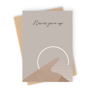 Video Greeting Card with Video & Photos "Never give up"
